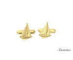 Sailboat Cufflinks Yellow Gold