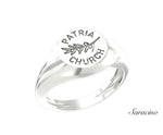 Patria Church Olive Branch Singet Ring White Gold