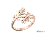 Patria Floating Olive Branch Ring Rose Gold