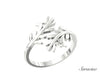 Patria Floating Olive Branch Ring White Gold