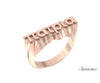 Patria Greek Ring w 3D Letters Rose Gold
