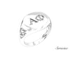 USC Alpha Phi Signet Ring White Gold