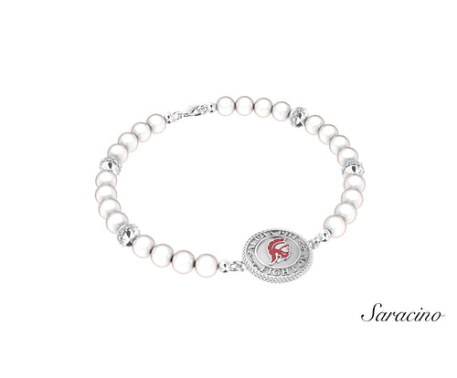 USC Alpha Phi Pearl Bracelet White Gold