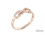 USC Alpha Phi Floating Ring Rose Gold