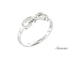 USC Alpha Phi Floating Ring White Gold