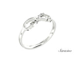 USC Alpha Phi Floating Ring White Gold