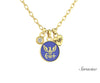 US Navy Triple Charm Necklace Yellow Gold