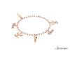 US Navy Diamond Charm Bracelet Rose Gold