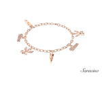US Navy Diamond Charm Bracelet Rose Gold