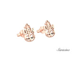 US Navy Anchor Stud Earrings Rose Gold