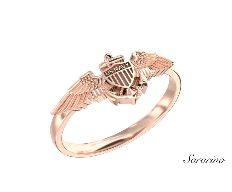 US Navy Stackable Ring Rose Gold