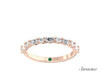 Alternating Marquise and Round Diamond Wedding Band Rose Gold