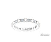 Alternating Pearl and Round Diamond Eternity Wedding Band White Gold