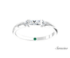 Baguette Diamond Wedding Band w Triple Side Stones