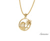 Big Catalina Island Pendant w Palm Tree