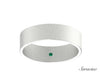 Brushed Wedding Band White Gold
