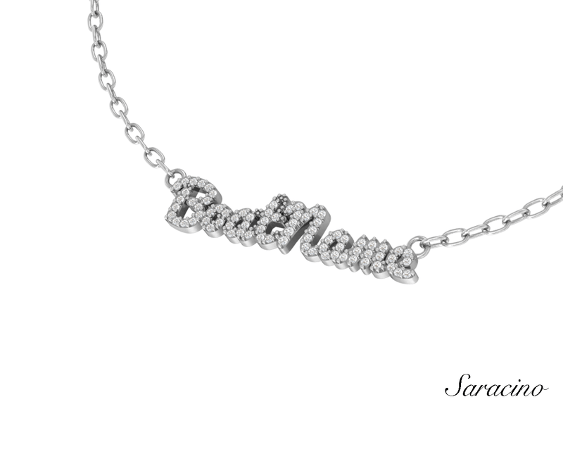 Custom Boat Name Diamond Necklace
