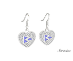 CYC Burgee Diamond Heart Earrings