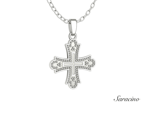 Classic Greek Gold Cross Pendant