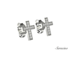 Diamond Cross Stud Earrings