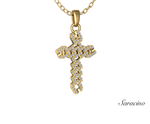 Diamond Cuban Link Cross Pendant