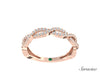 Diamond Infinity Half Eternity Wedding Band Rose Gold