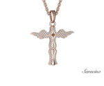 Diamond Winged Cross Pendant