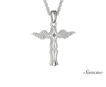 Diamond Winged Cross Pendant