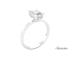 2.4ct Emerald Cut Diamond Engagement Ring w Hidden Halo