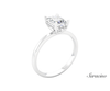1.2ct Emerald Cut Diamond Engagement Ring w Hidden Halo