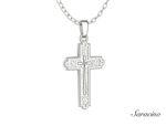 Jesus Christ Conquers Gold Cross Pendant