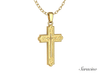 Jesus Christ Conquers Gold Cross Pendant