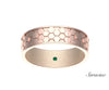 Honeycomb Wedding Band Rose Gold