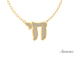 Micro Diamond Chai Necklace
