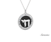 Chai Baguette Diamond Halo Necklace
