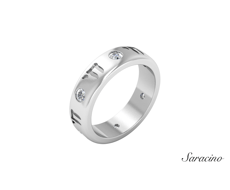 Chai Diamond Ring Band