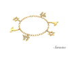 Jewish Diamond Charm Bracelet