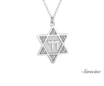 Star of David Chai Diamond Pendant
