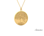 Gold Tree of Life Pendant w Diamonds