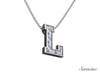 Loyola Navy Tie-Dye Enamel "L" Grad Pendant