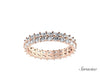 Marquise Diamond Arrow Eternity Wedding Band Rose Gold