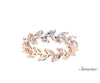 Marquise Diamond Thorn Eternity Wedding Band Rose Gold