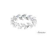 Marquise Diamond Thorn Eternity Wedding Band White Gold