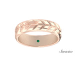 Moving Arrows Wedding Band Rose Gold