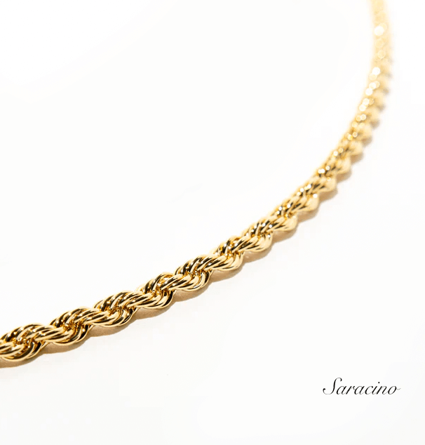 Buy Rope Necklace in 14K Solid Gold Saracino Custom Jewelry