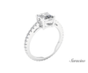 1.2ct Princess Cut Diamond Engagement Ring w Full Diamond Band