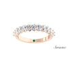 Repeating Oval Diamond Wedding Band Rose Gold