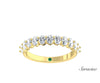 Repeating Oval Diamond Wedding Band Yellow Gold