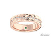 River of Diamonds Wedding Band Rose Gold