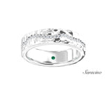 River of Diamonds Wedding Band White Gold